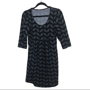 Reborn Collection Black Gray Tulip Silhouette Knit Dress